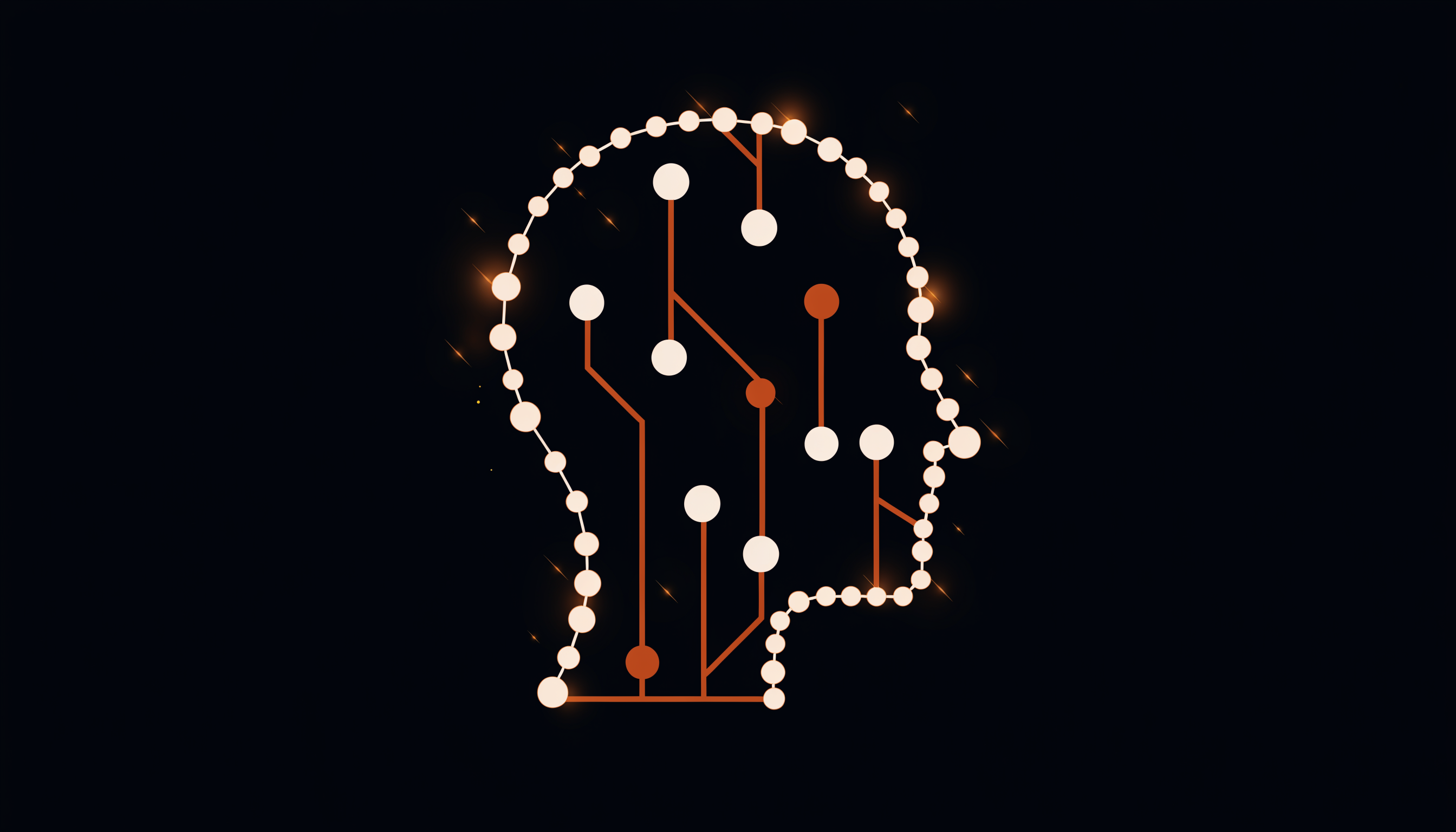 Abstrakte Illustration eines neuronalen Netzwerks – Symbolbild für Gedächtnistraining und Mnemonik